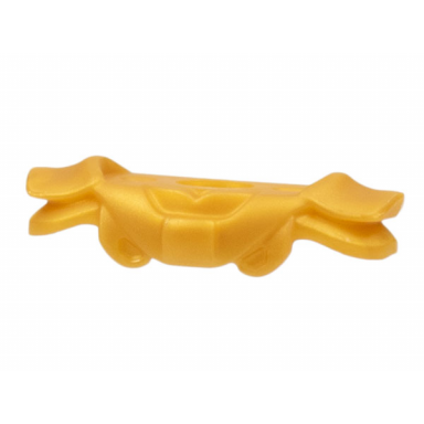 pearl gold minifigure armor shoulder pads with 2 flaps