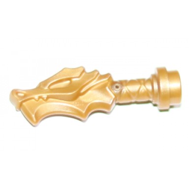 pearl gold minifigure weapon sword hilt with dragon head