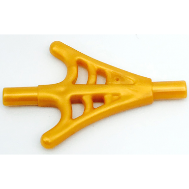 pearl gold minifigure weapon web effect two branches bars on each end