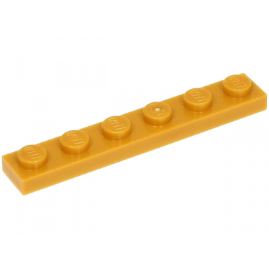 pearl gold plate 1 x 6