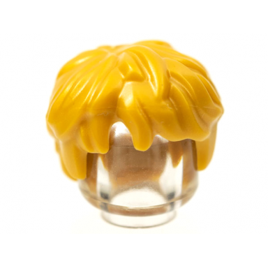 pearl gold minifigure hair thick and messy