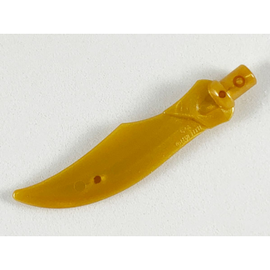 pearl gold minifigure weapon sword curved blade with bar