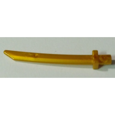 pearl gold minifigure weapon sword blade with bar square crossguard