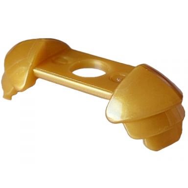 pearl gold minifigure armor shoulder pads ridged