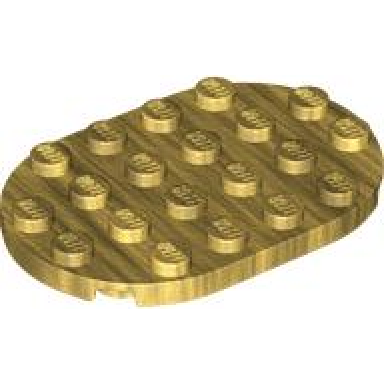 pearl gold plate round 4 x 6 oval