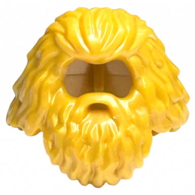 pearl gold minifigure hair shaggy and long with beard
