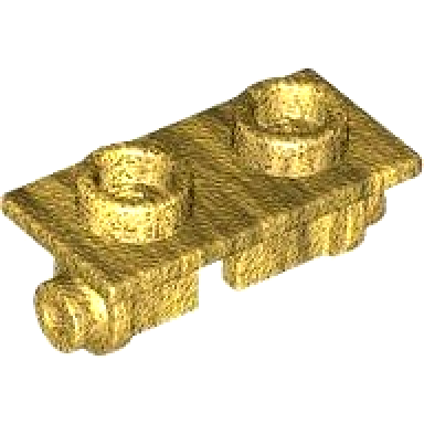 pearl gold hinge brick 1 x 2 top plate