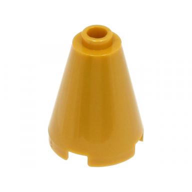 pearl gold cone 2 x 2 x 2 - open stud