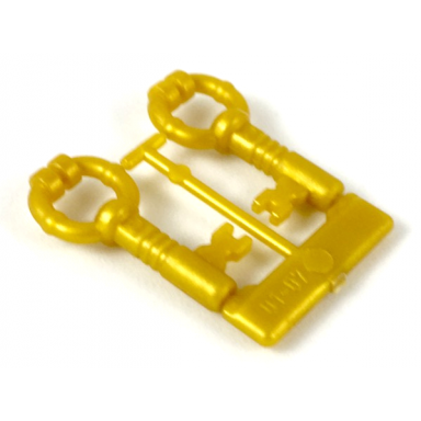 pearl gold minifigure utensil keys 2 on sprue