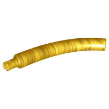 pearl gold dinosaur tail neck middle section with bar hole and technic pin