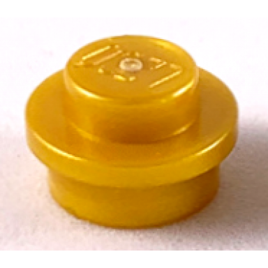 pearl gold plate round 1 x 1