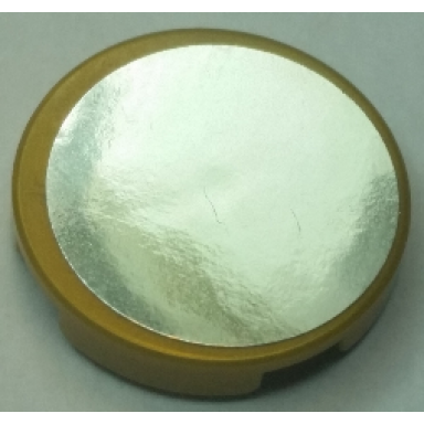 pearl gold tile round 2 x 2 with silver mirror pattern sticker - set 10235