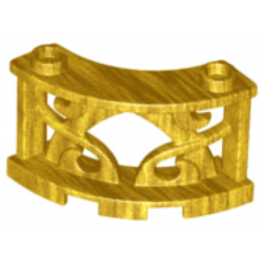 pearl gold fence 3 x 3 x 2 quarter round ornamental with 2 studs