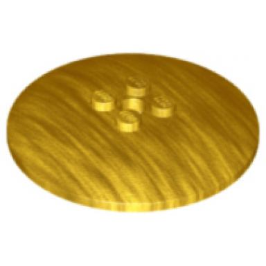 pearl gold dish 6 x 6 inverted radar - solid studs