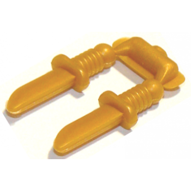 pearl gold minifigure weapon knives 2 on sprue