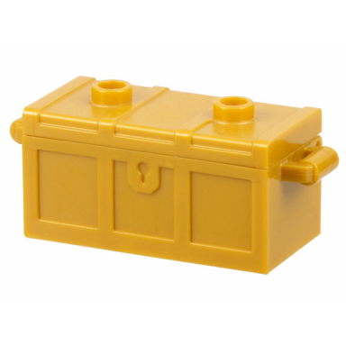 pearl gold container treasure chest with slots in back and same color flat lid 4738a 80835