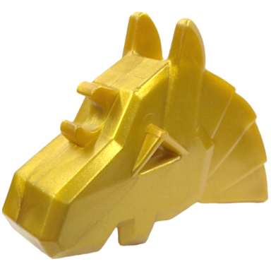 pearl gold horse battle helmet angular