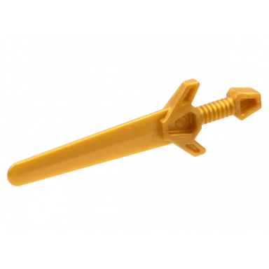 pearl gold minifigure weapon sword greatsword angular