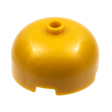 pearl gold brick round 3 x 3 x 1 1 3 dome top - open stud