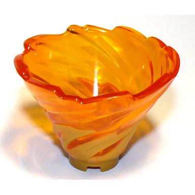 pearl gold tornado of spinjitzu narrow with molded trans-orange top pattern