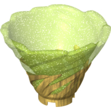 pearl gold tornado of spinjitzu narrow with molded glitter trans-bright green top pattern