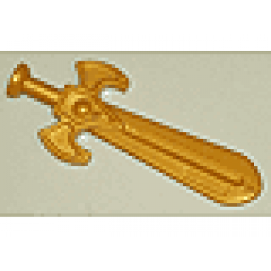 pearl gold duplo utensil sword - thick