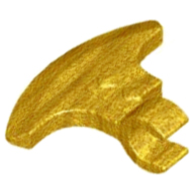 pearl gold minifigure weapon axe head with clip
