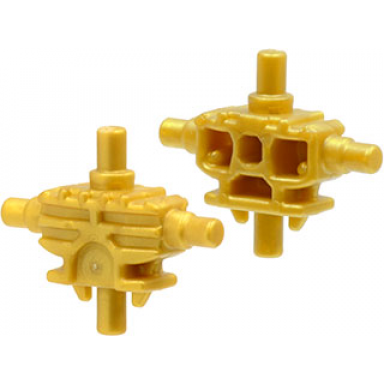 pearl gold torso mechanical armor with 4 pins bionicle