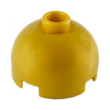 pearl gold brick round 2 x 2 dome top