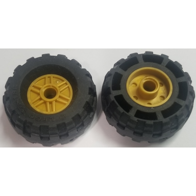pearl gold wheel 18mm d x 14mm with pin hole fake bolts and shallow spokes with black tire 37 x 18r 55981 56891