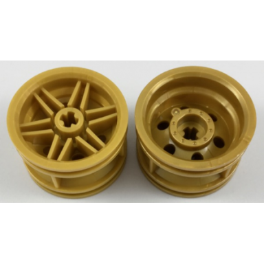 pearl gold wheel 30.4mm d x 20mm with no pin holes and reinforced rim