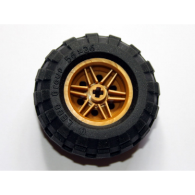 pearl gold wheel 30.4mm d x 20mm with no pin holes and reinforced rim with black tire 56 x 26 balloon 56145 55976