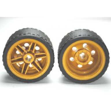 pearl gold wheel 30.4mm d x 20mm with no pin holes and reinforced rim with black tire 37 x 22 zr 56145 55978