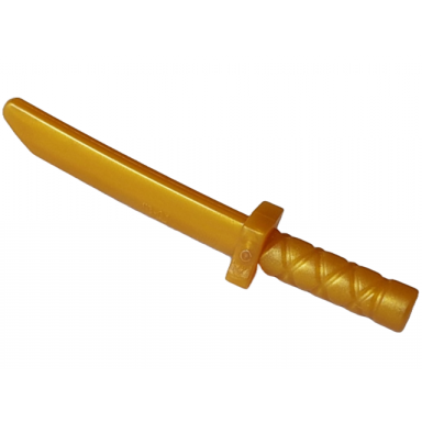 pearl gold minifigure weapon sword shamshir katana with short blade