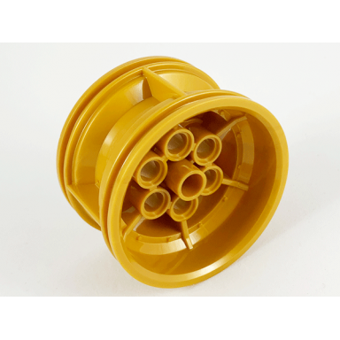 pearl gold wheel 43.2mm d x 26mm technic racing small 6 pin holes