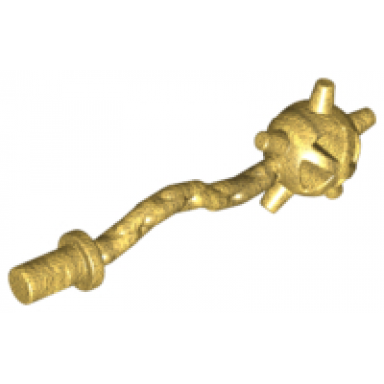 pearl gold minifigure weapon spiked flail mace