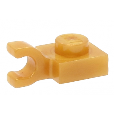 pearl gold plate modified 1 x 1 with u clip horizontal grip