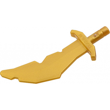 pearl gold minifigure weapon sword scimitar with nicks