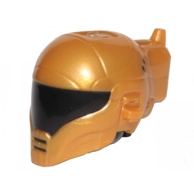 pearl gold minifigure headgear helmet sw zorii bliss with molded black visor pattern