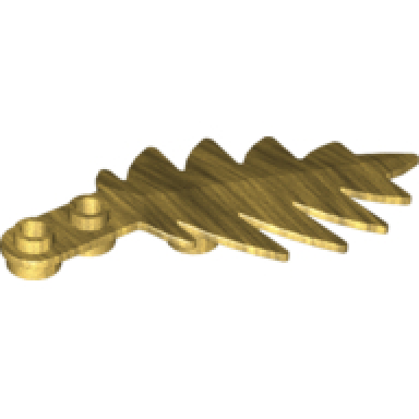 pearl gold plant tree palm leaf small 8 x 3