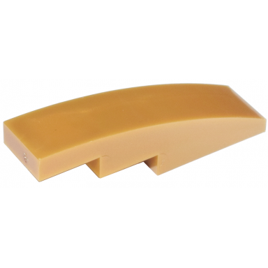 pearl gold slope curved 4 x 1