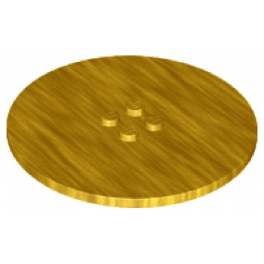 pearl gold tile round 8 x 8 with 4 studs in center