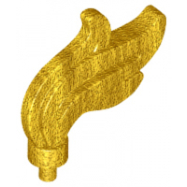 pearl gold minifigure plume feather triple compact flame water with small pin