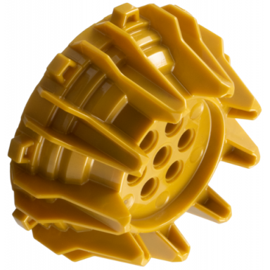 pearl gold wheel hard plastic with small cleats and flanges