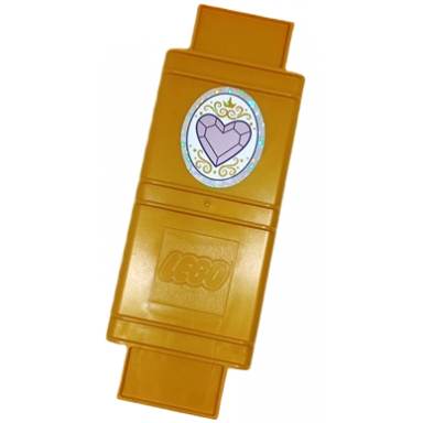 pearl gold container book cover binding 16 x 6 x 1 storybook adventures with lavender heart shaped jewel and silver holographic oval border pattern sticker - set 43193