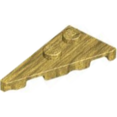 pearl gold wedge plate 4 x 2 left pointed