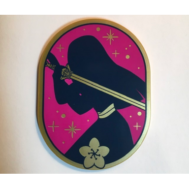 pearl gold tile round 6 x 8 oval with mulan pattern