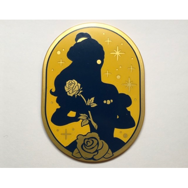 pearl gold tile round 6 x 8 oval with belle pattern