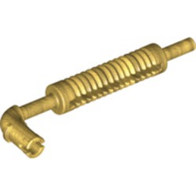 pearl gold vehicle exhaust pipe with technic pin flat end with squared pin hole