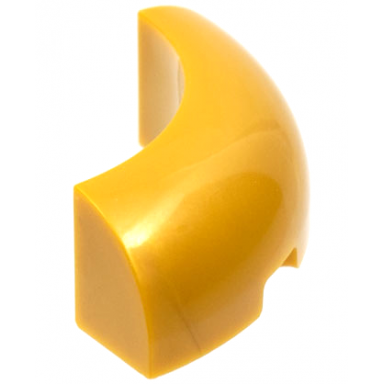 pearl gold brick round corner 3 x 3 without studs
